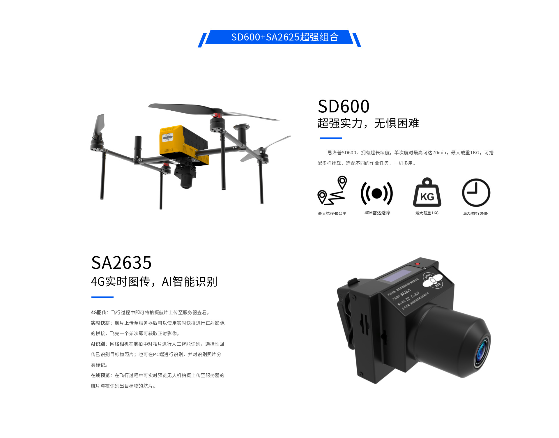 SD600四旋翼无人机